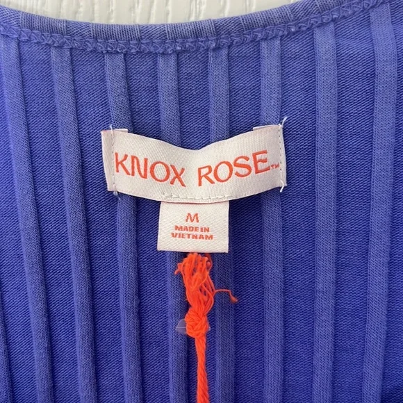 Women’s Slim Fit Long Sleeve Ribbed Tee Knox Rose Purple. Size M - Picture 5 of 8